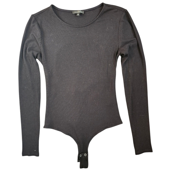 Dynamite Black Cutout Long Sleeve Bodysuit - Picture 3 of 3